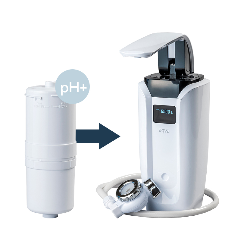 pH+ alkalisoiva vaihtosuodatinpatruuna  AQVA ULTRA pöytäsuodattimeen