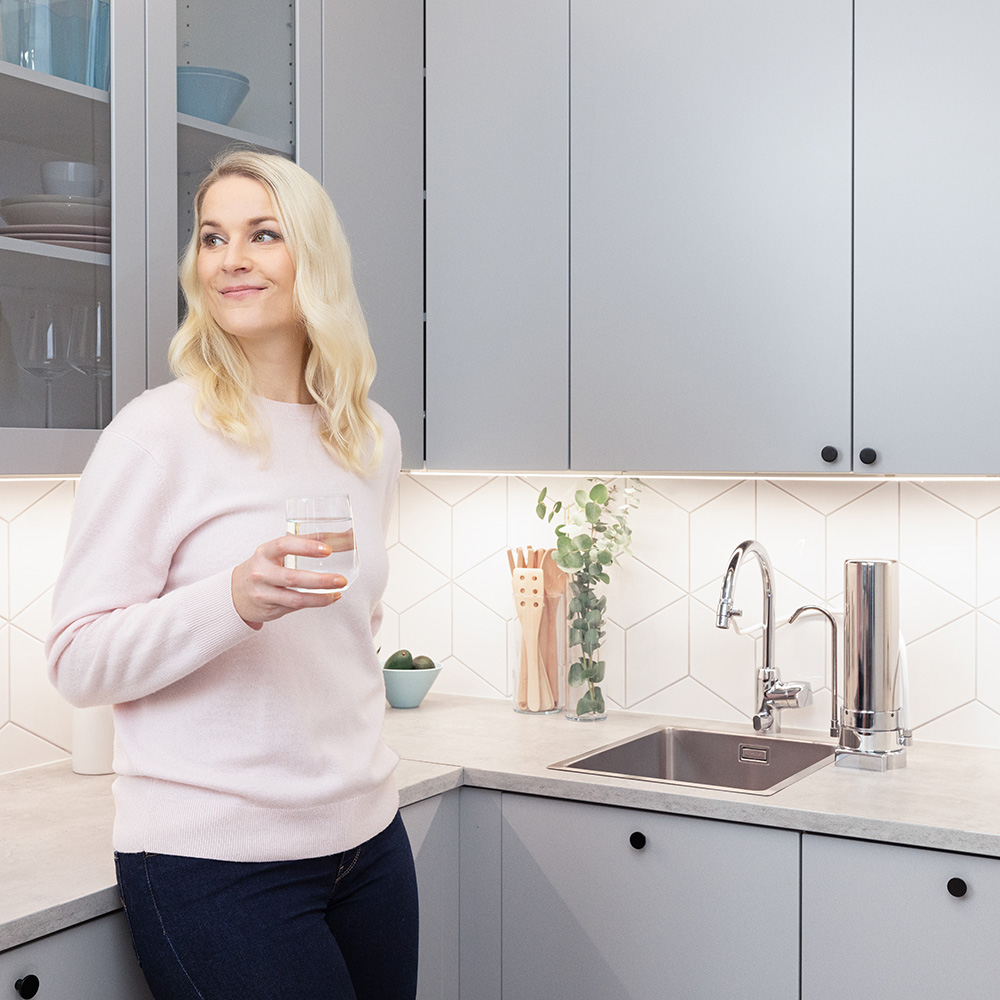 AQVA ONE pöytäsuodatin kunnallisvedelle