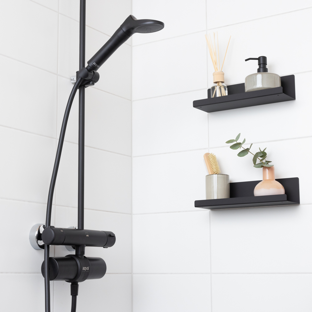 AQVA shower filter set, black. AQVA FRESH shower filter + shower head filter