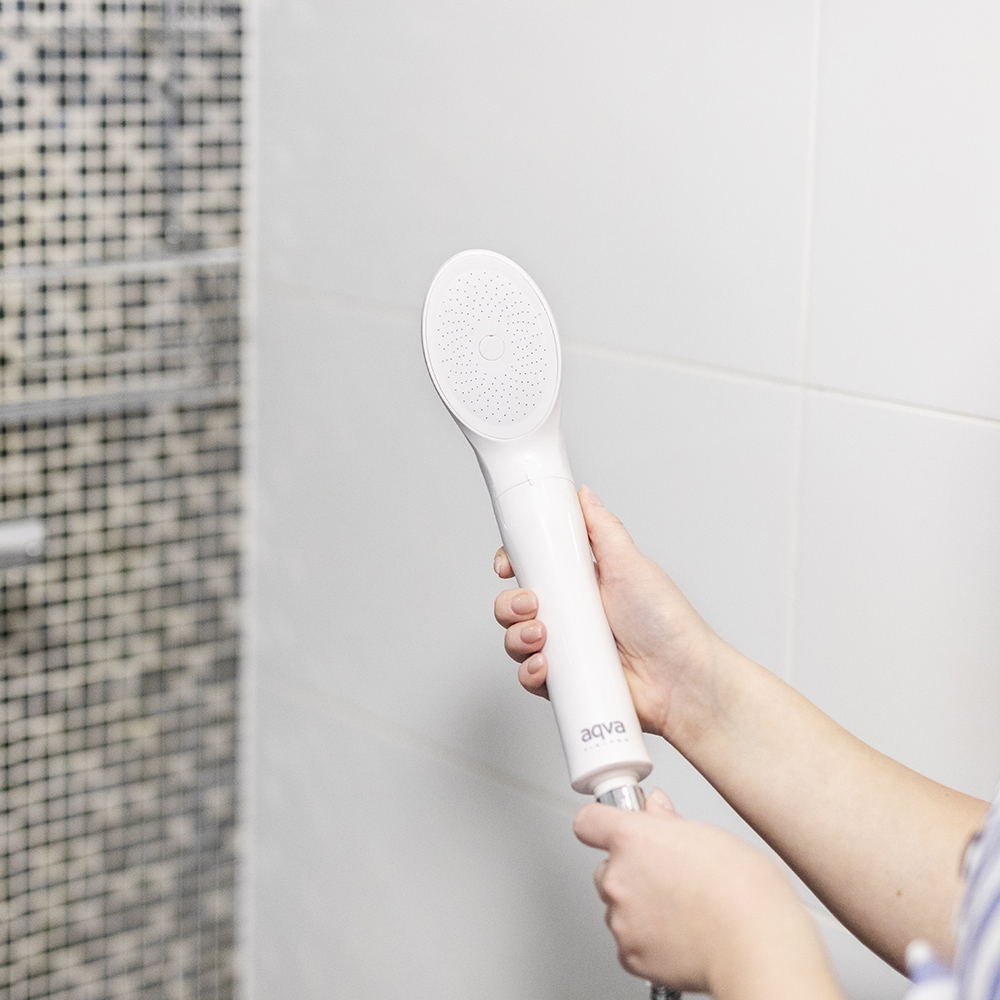AQVA Shower Head Filter, white