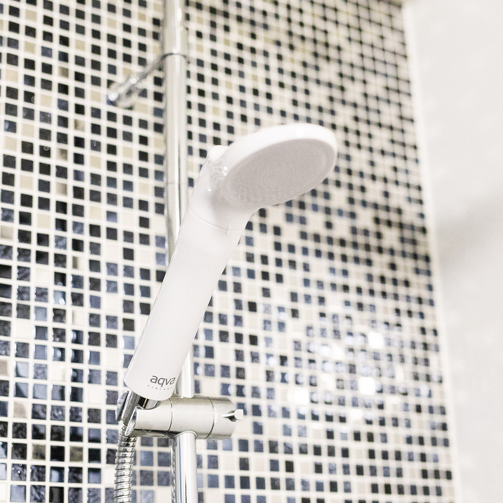 AQVA Shower Head Filter, white