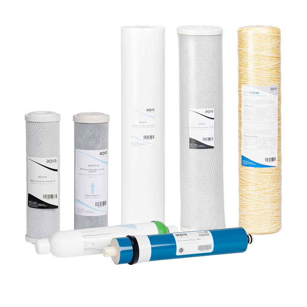 Complete replacement filter package for AQVA Smart EVO+ XL size system