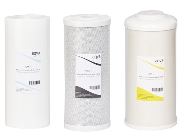 Replacement filter package for AQVA  SAIMAA RO system.