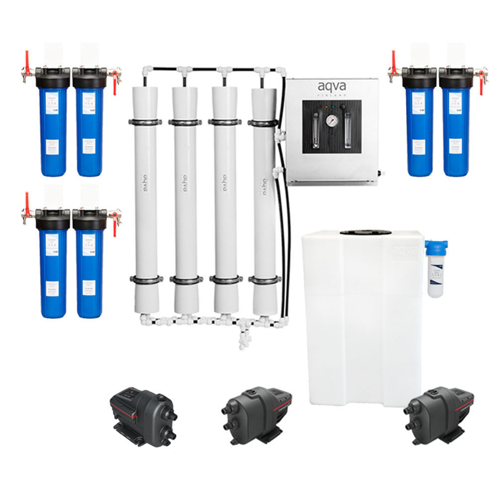 AQVA AHTI XL reverse osmosis system 300L tank, 200-400 L/h production from sea