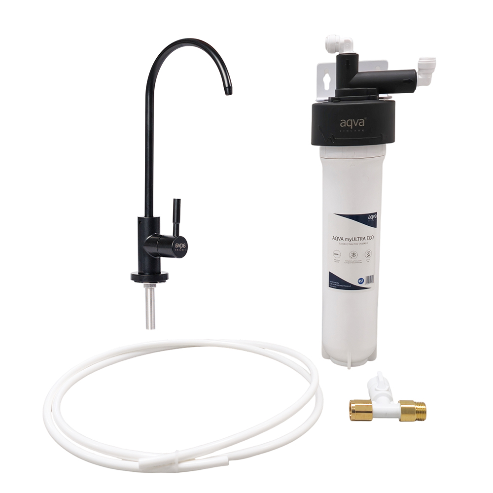 AQVA myULTRA ECO - extremely effective filtration, black faucet