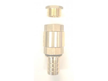 Hose fitting for AQVAREO pre-filtration cage with check valve, straight