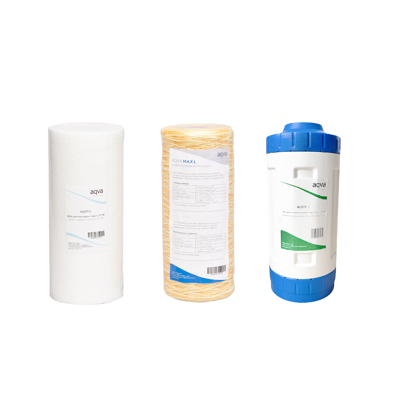 AQVA vaihtosuodatinpaketti - humus, haju, maku 10 tuuman BB / L-koko