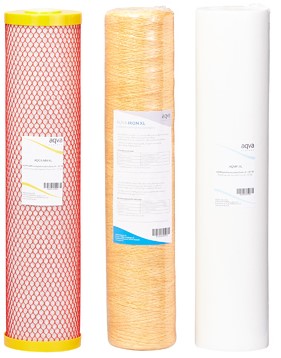 AQVA replacement filter package - manganese , iron 20 inch BB / XL-size